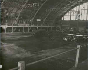 cars inside armory